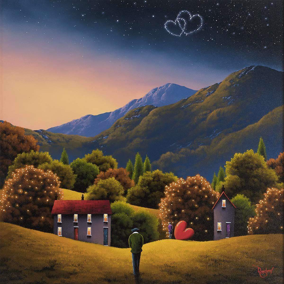 Sunset Stroll - Original - SOLD by artist David Renshaw - Wyecliffe Galleries