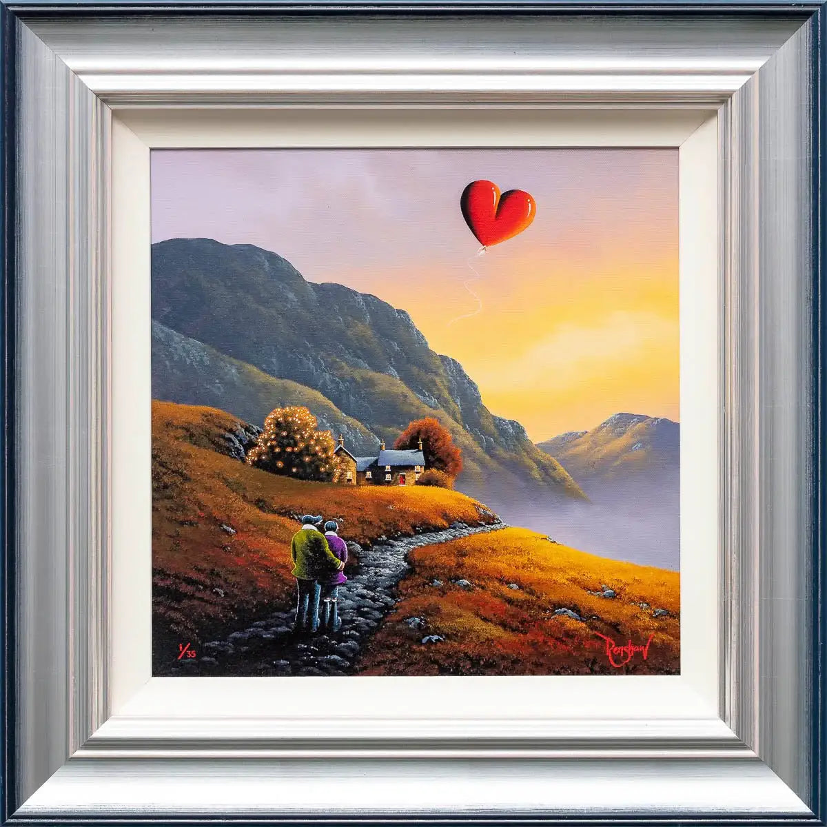 Sunset Valley - Boutique Edition by artist David Renshaw - Wyecliffe Galleries