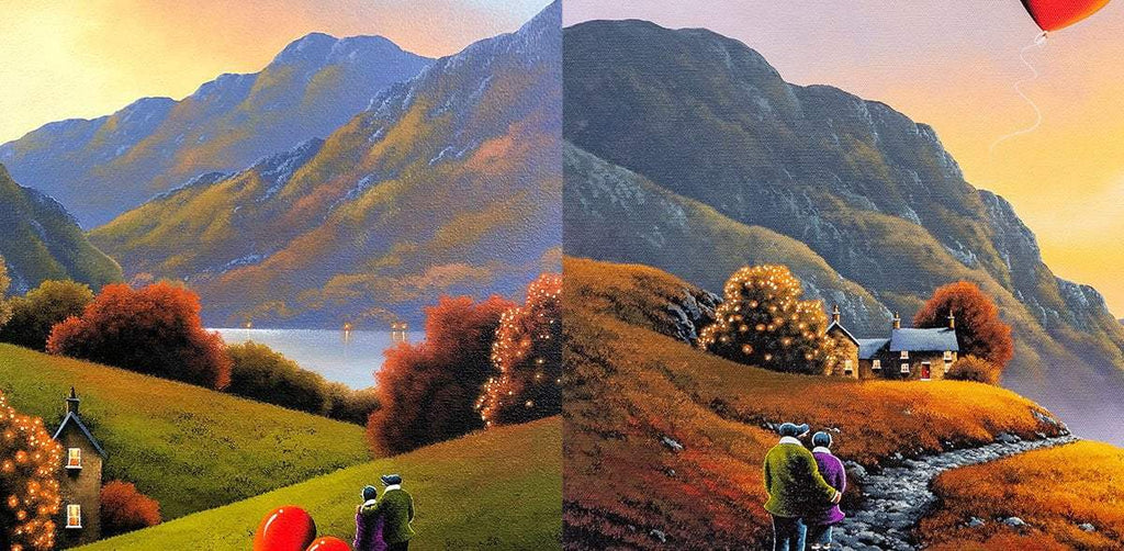 Sunset Valley & Lakeside Dreaming - Boutique Edition SET by artist David Renshaw - Wyecliffe Galleries