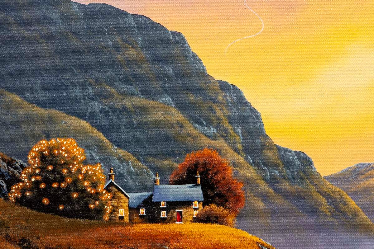Sunset Valley & Lakeside Dreaming - Boutique Edition SET by artist David Renshaw - Wyecliffe Galleries