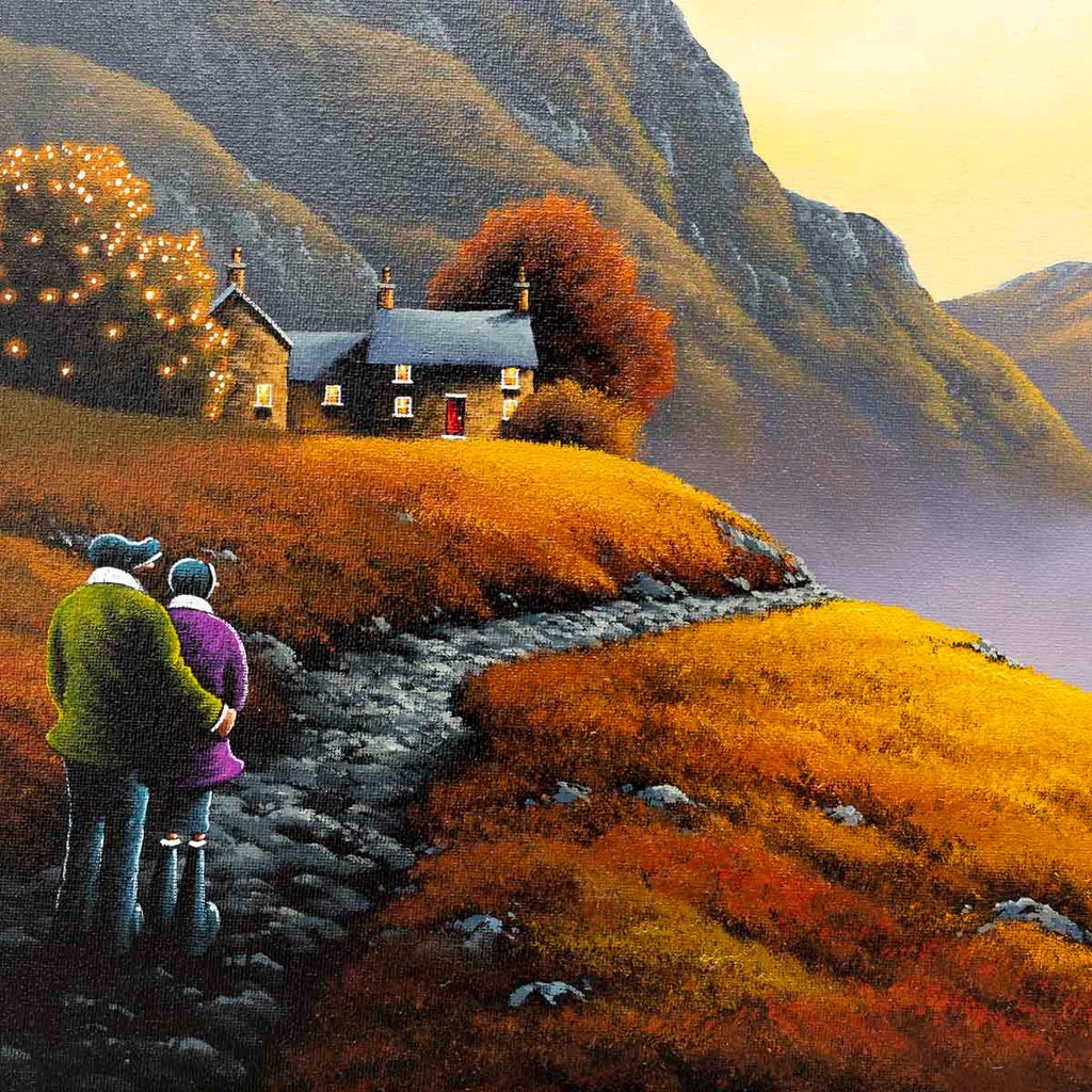 Sunset Valley - Original - SOLD by artist David Renshaw - Wyecliffe Galleries