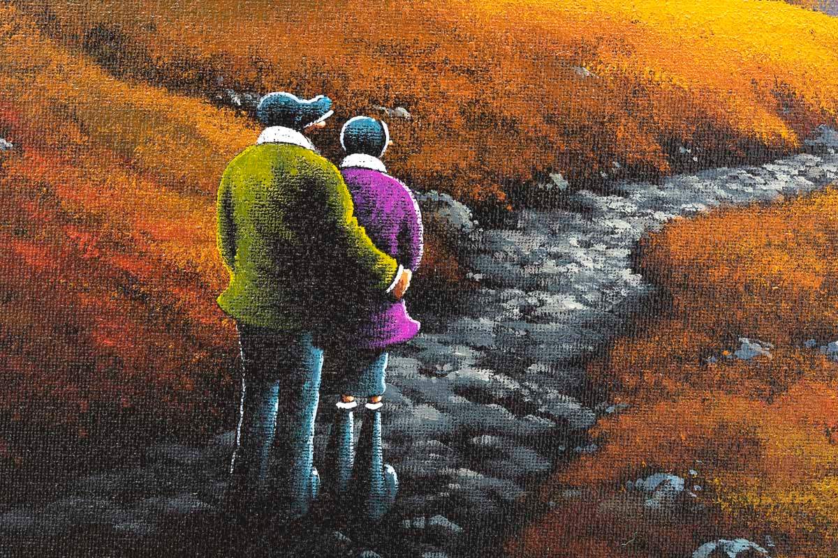 Sunset Valley - Original - SOLD by artist David Renshaw - Wyecliffe Galleries