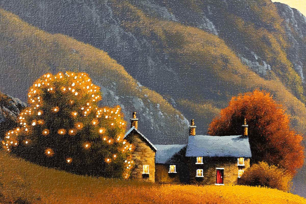 Sunset Valley - Original - SOLD by artist David Renshaw - Wyecliffe Galleries