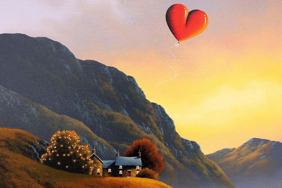 Sunset Valley - Original - SOLD by artist David Renshaw - Wyecliffe Galleries