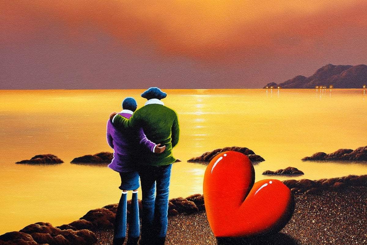 Sunset With My Love - Original - SOLD by artist David Renshaw - Wyecliffe Galleries