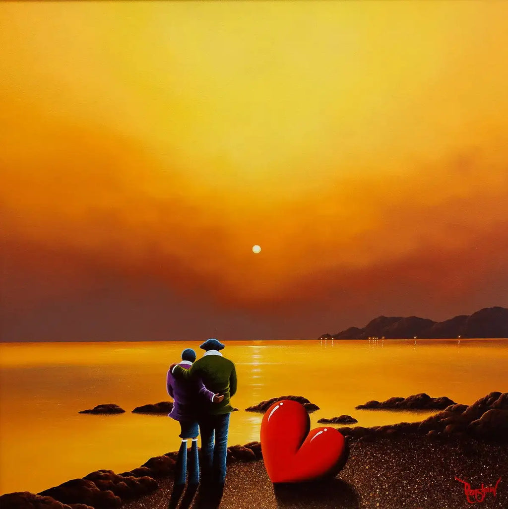 Sunset With My Love - Original - SOLD by artist David Renshaw - Wyecliffe Galleries