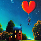 Take Our Love To The Stars - Original - SOLD by artist David Renshaw - Wyecliffe Galleries