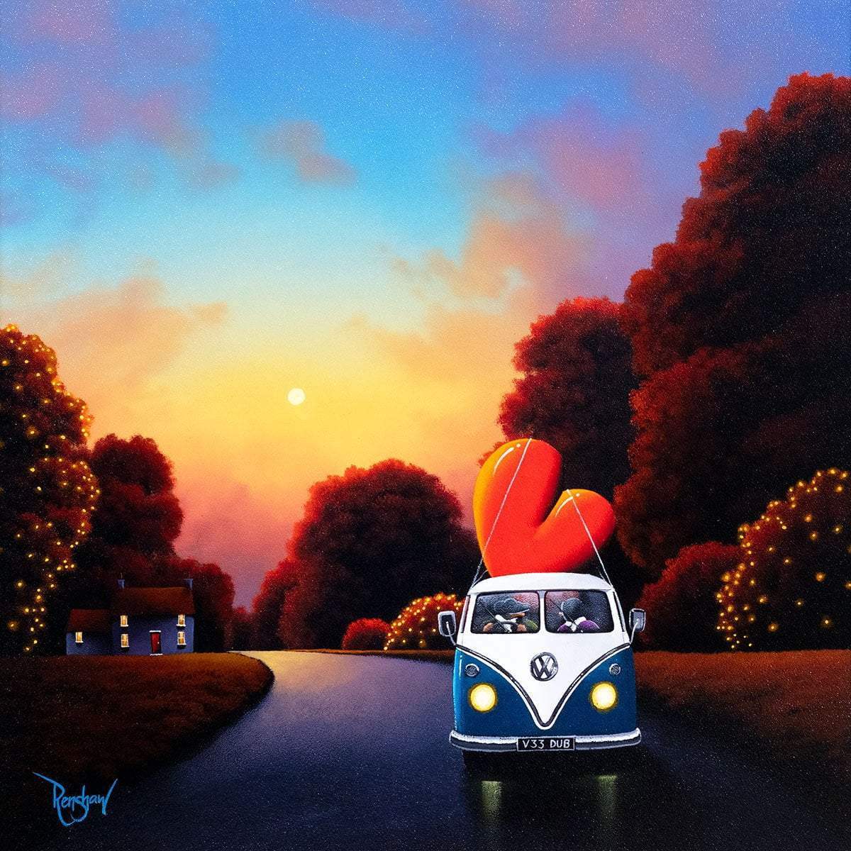 Taking Love With Us - Original - SOLD by artist David Renshaw - Wyecliffe Galleries