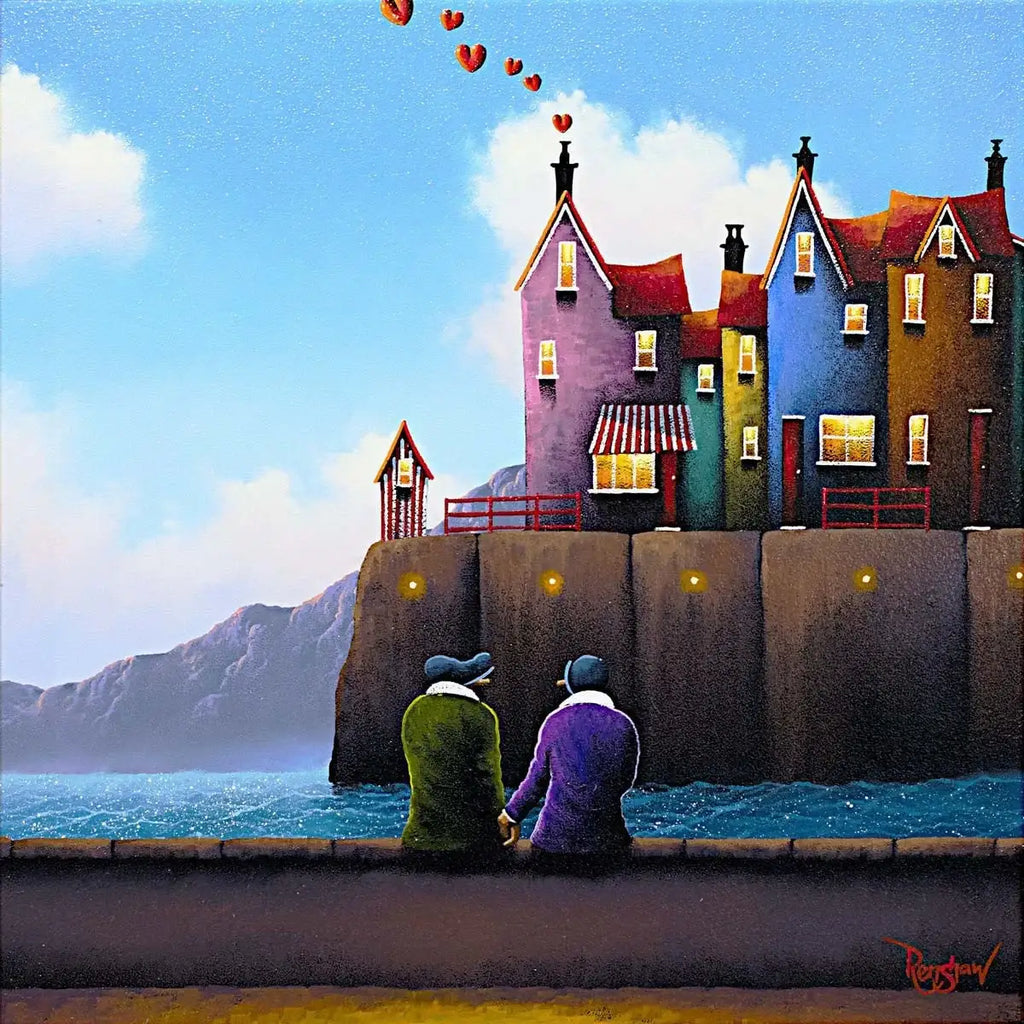 The Harbour - SOLD by artist David Renshaw - Wyecliffe Galleries