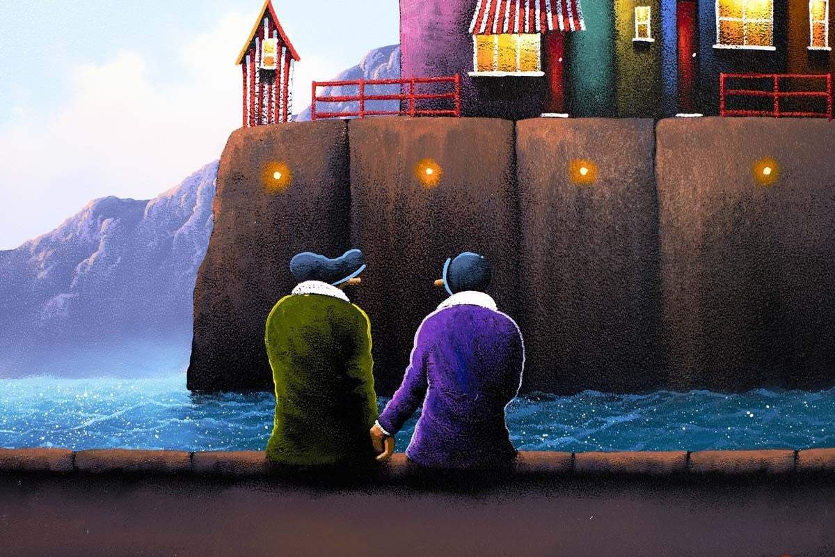 The Harbour - SOLD by artist David Renshaw - Wyecliffe Galleries