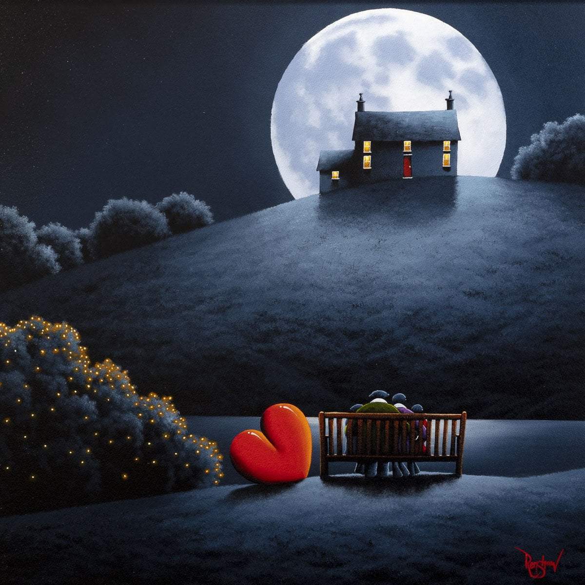 The House on The Hill - Original - SOLD by artist David Renshaw - Wyecliffe Galleries