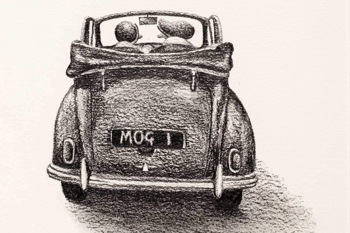 The Kissing Bridge Study - SOLD by artist David Renshaw - Wyecliffe Galleries