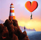 The Lighthouse - SOLD by artist David Renshaw - Wyecliffe Galleries