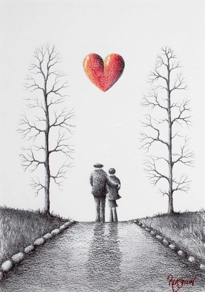 The Long Winding Road - SOLD by artist David Renshaw - Wyecliffe Galleries