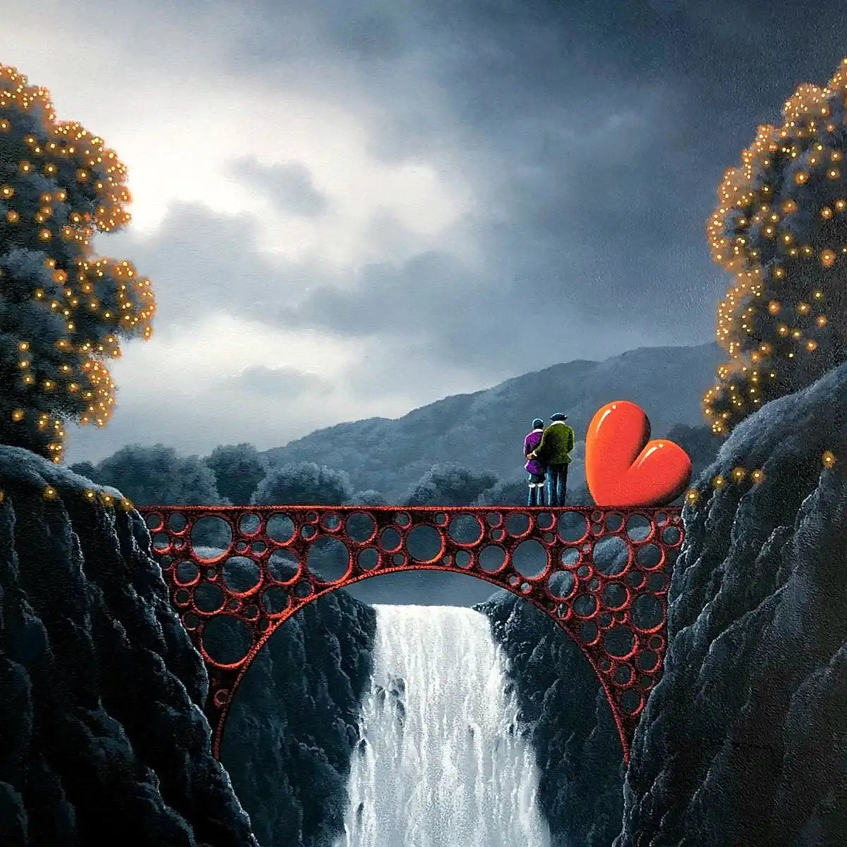 The Love That Can Build A Bridge - Original SOLD by artist David Renshaw - Wyecliffe Galleries
