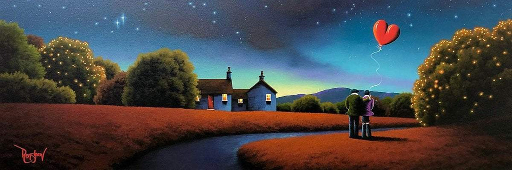 There is a Star in the Sky for Both You and I - Original - SOLD by artist David Renshaw - Wyecliffe Galleries