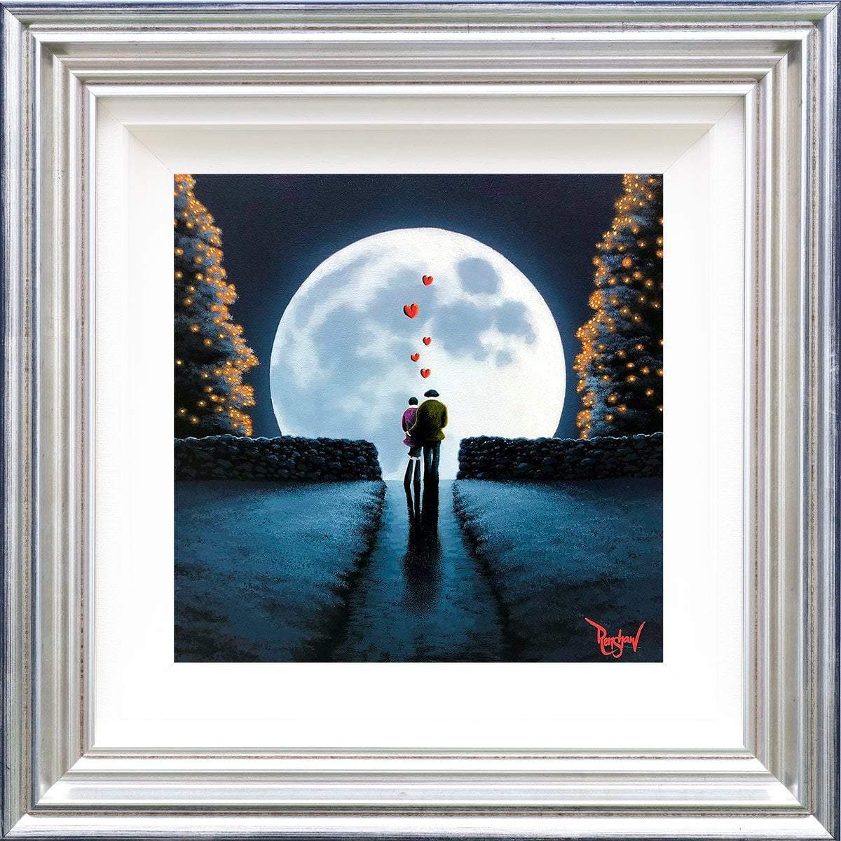 To the Moon and Back - Original - SOLD David Renshaw Framed