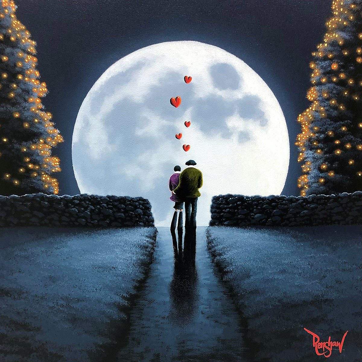 To the Moon and Back - Original - SOLD by artist David Renshaw - Wyecliffe Galleries