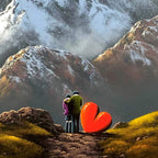 Together, on Top of the World - Boutique Edition by artist David Renshaw - Wyecliffe Galleries