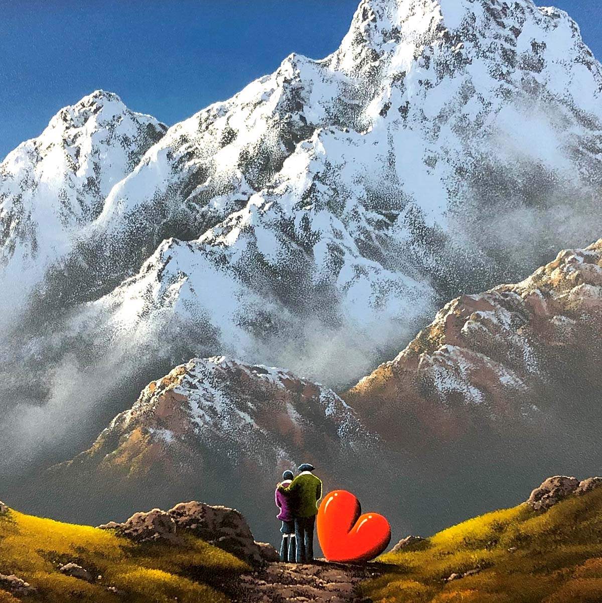 Together, on Top of the World - Boutique Edition by artist David Renshaw - Wyecliffe Galleries