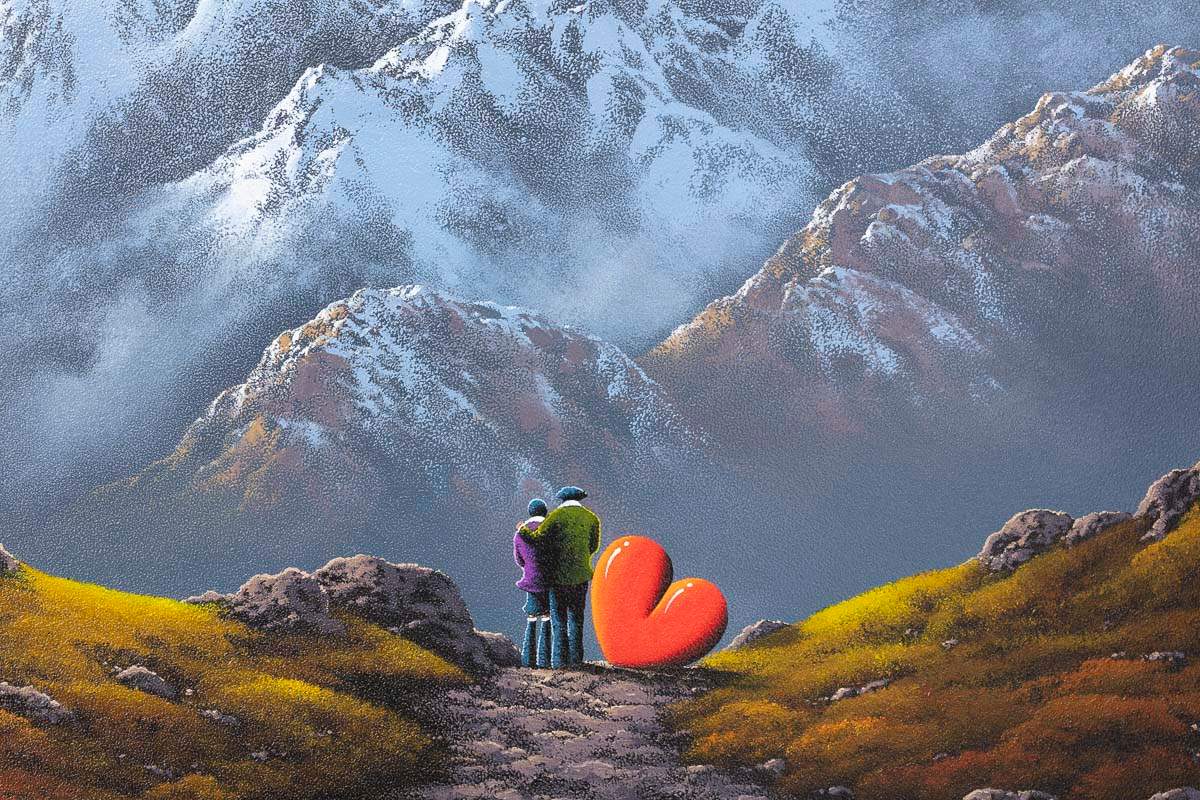 Together, on Top of the World - SOLD by artist David Renshaw - Wyecliffe Galleries