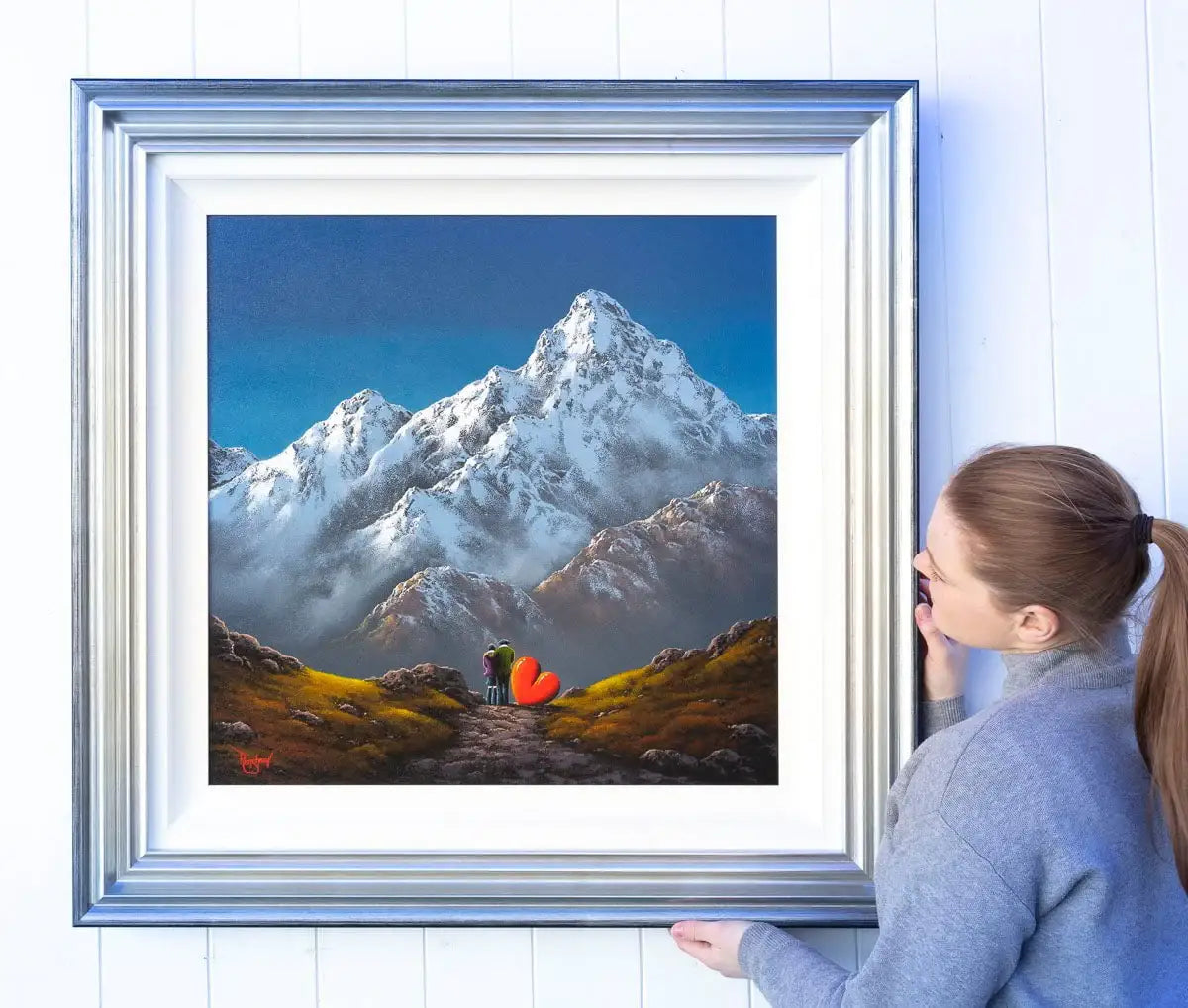 Together, on Top of the World - SOLD by artist David Renshaw - Wyecliffe Galleries