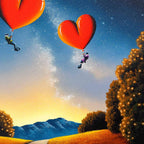 Towards The Night Sky - Original - SOLD by artist David Renshaw - Wyecliffe Galleries