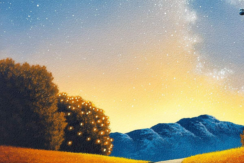 Towards The Night Sky - Original - SOLD by artist David Renshaw - Wyecliffe Galleries