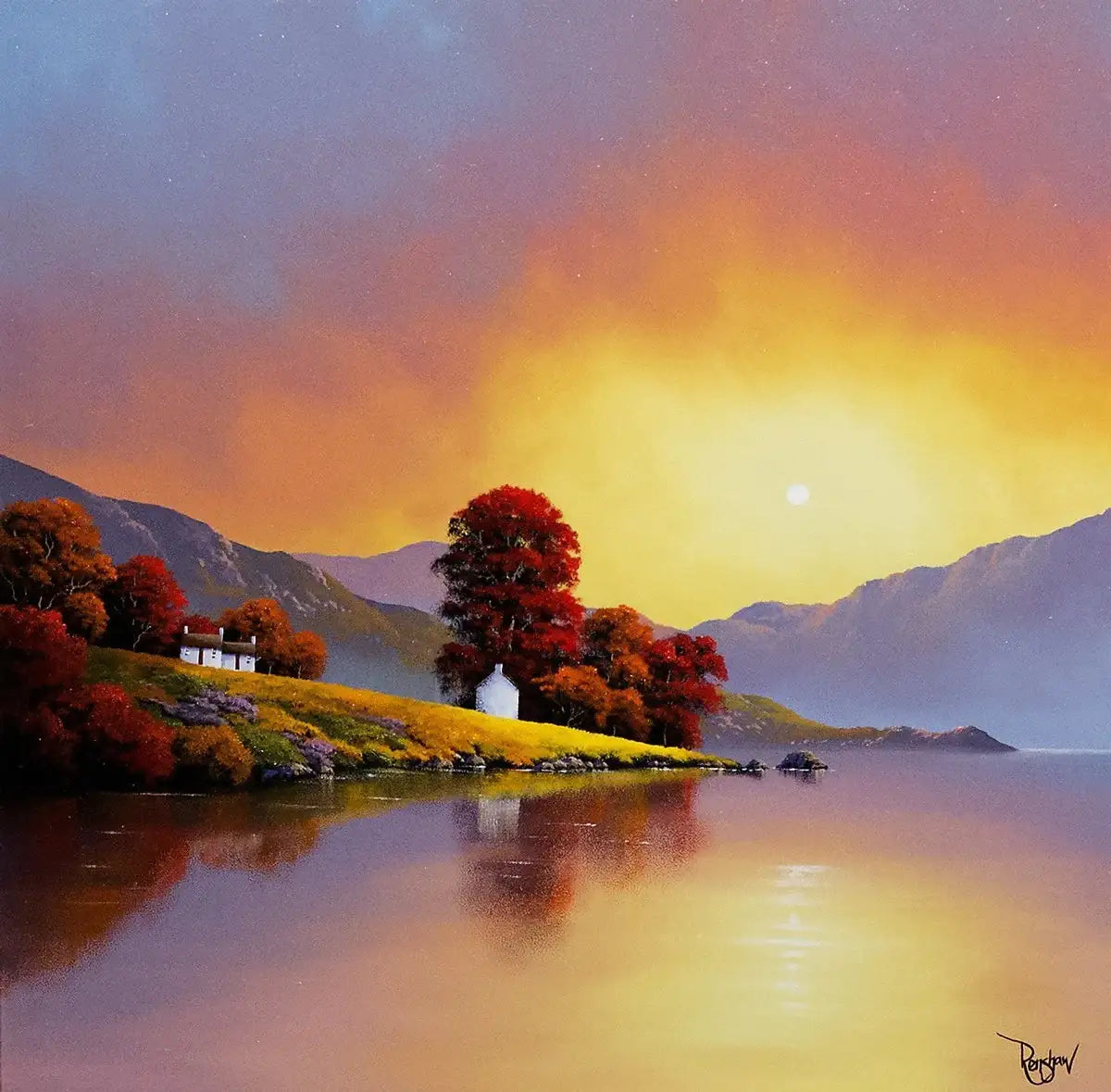 Tranquil Dawn - SOLD by artist David Renshaw - Wyecliffe Galleries