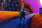 Twilight Lovers - Original SOLD by artist David Renshaw - Wyecliffe Galleries