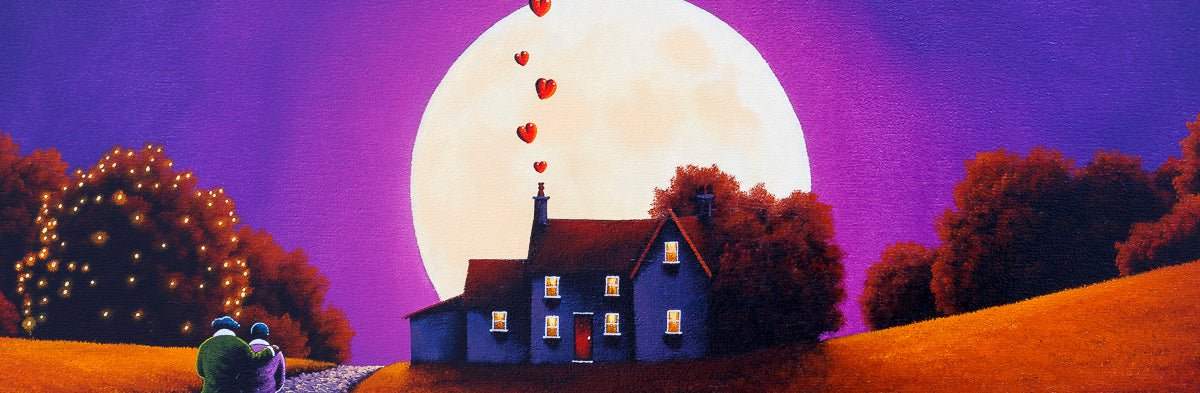 Twilight Lovers - Original SOLD by artist David Renshaw - Wyecliffe Galleries