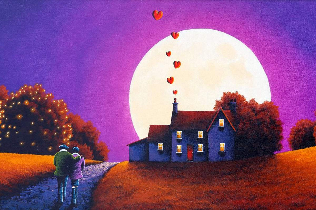 Twilight Lovers - Original SOLD by artist David Renshaw - Wyecliffe Galleries