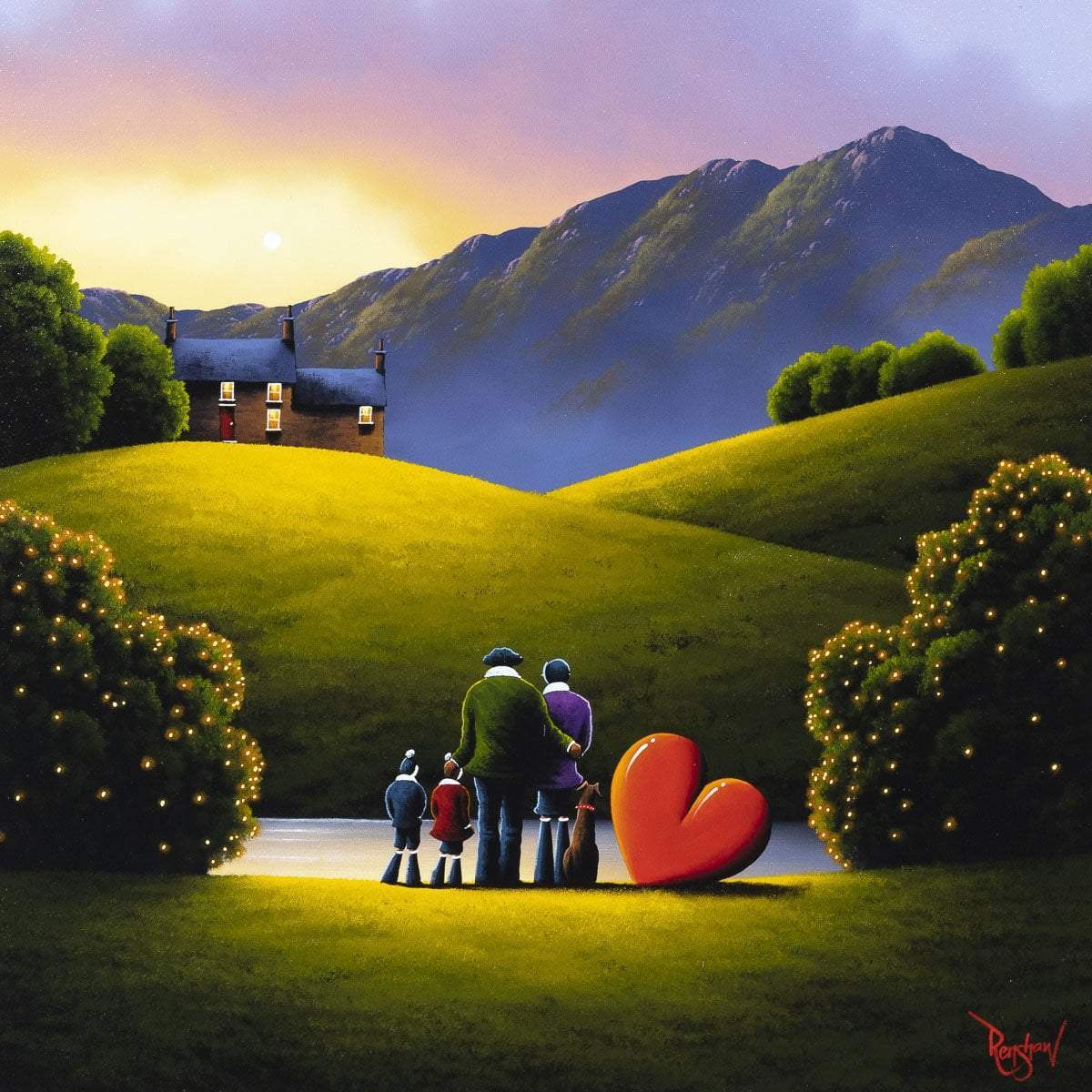 Unconditional Love - Original SOLD by artist David Renshaw - Wyecliffe Galleries