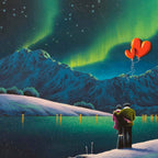 Under The Aurora Borealis - Original SOLD by artist David Renshaw - Wyecliffe Galleries