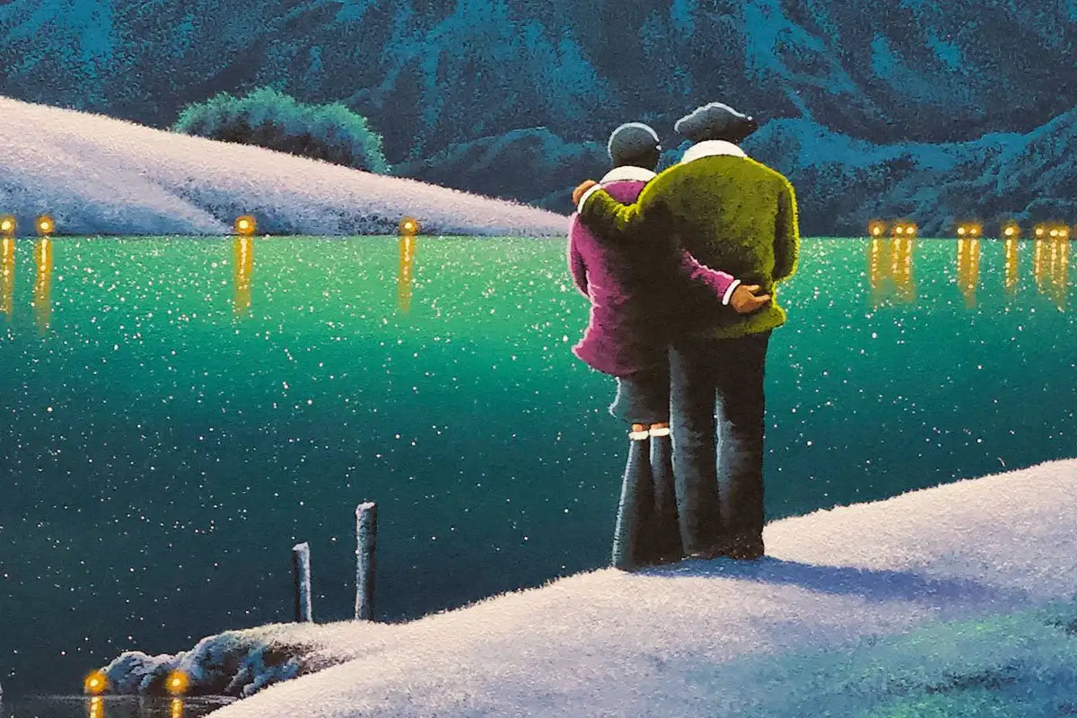 Under The Aurora Borealis - Original SOLD by artist David Renshaw - Wyecliffe Galleries