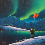 Under The Aurora Borealis - Original SOLD by artist David Renshaw - Wyecliffe Galleries
