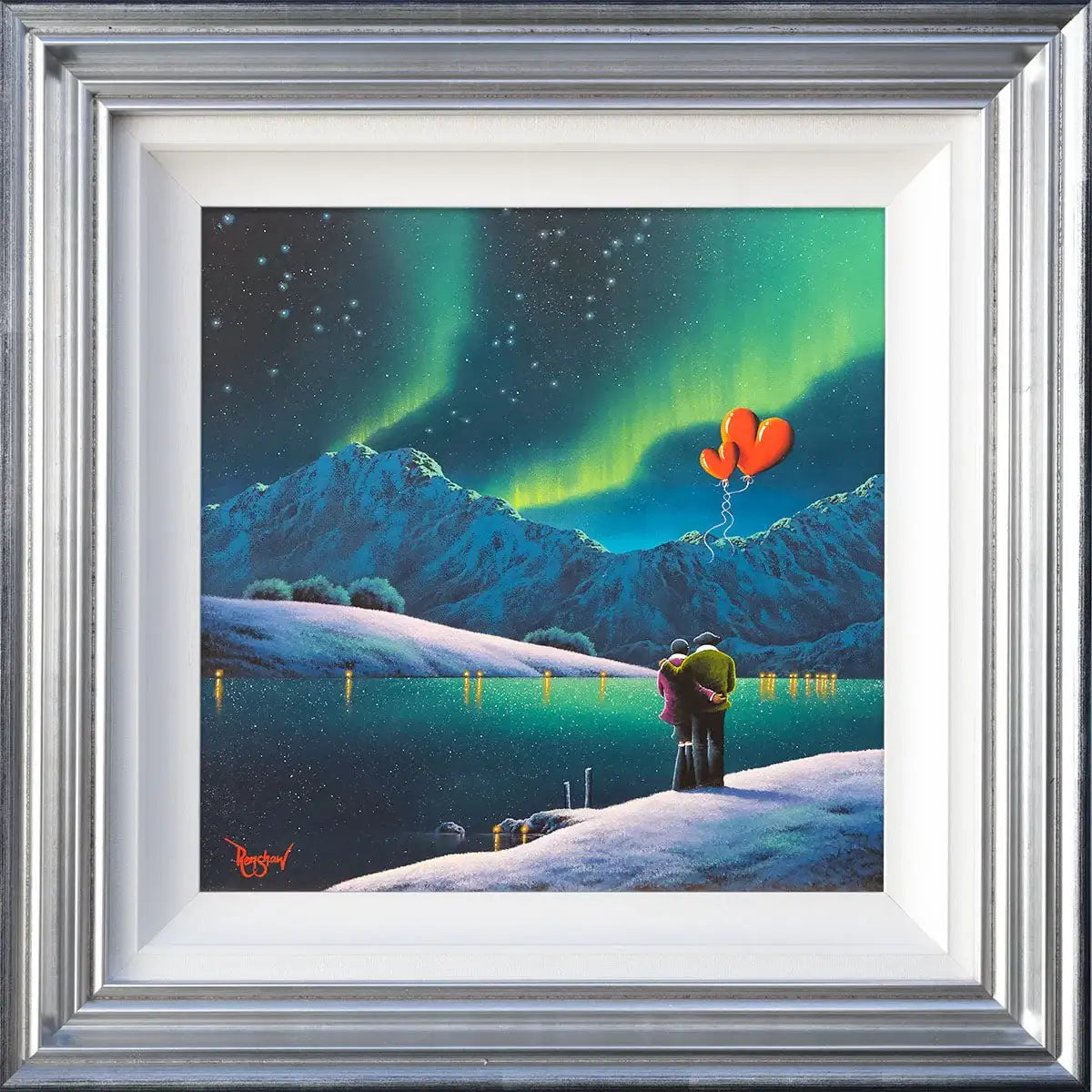 Under The Aurora Borealis - Original SOLD by artist David Renshaw - Wyecliffe Galleries