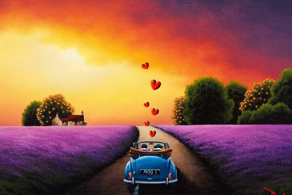 Violet Hill - Original SOLD by artist David Renshaw - Wyecliffe Galleries