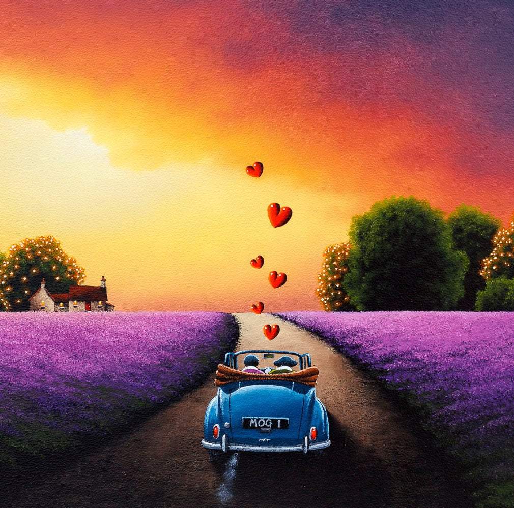 Violet Hill - Original SOLD by artist David Renshaw - Wyecliffe Galleries