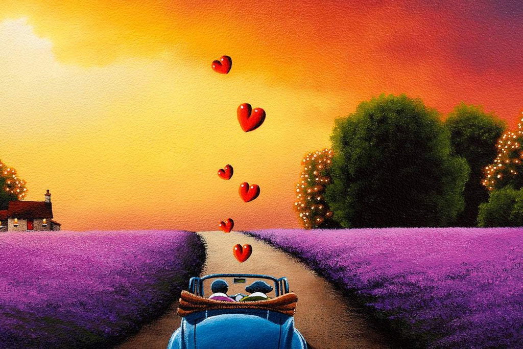 Violet Hill - Original SOLD by artist David Renshaw - Wyecliffe Galleries