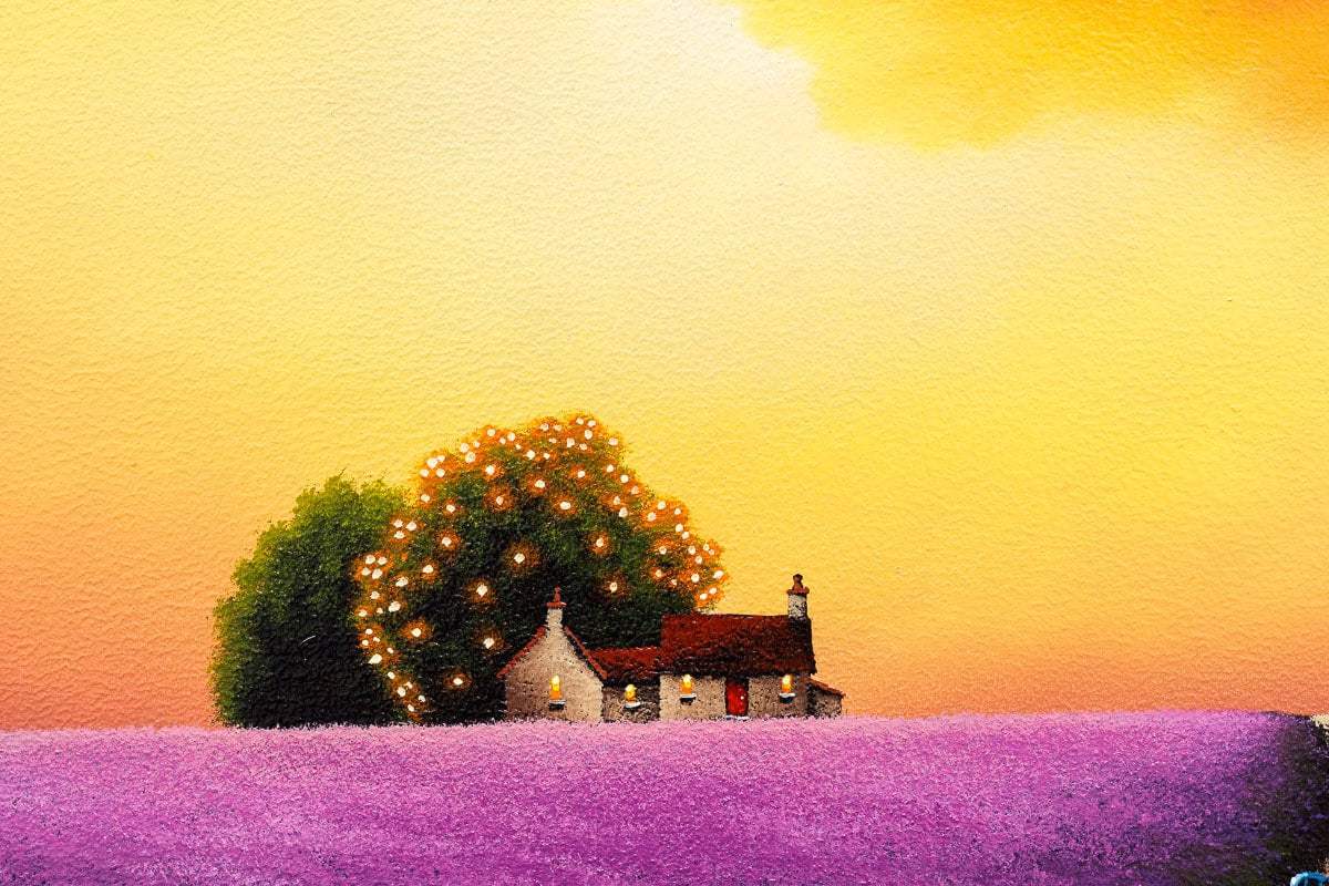 Violet Hill - Original SOLD by artist David Renshaw - Wyecliffe Galleries