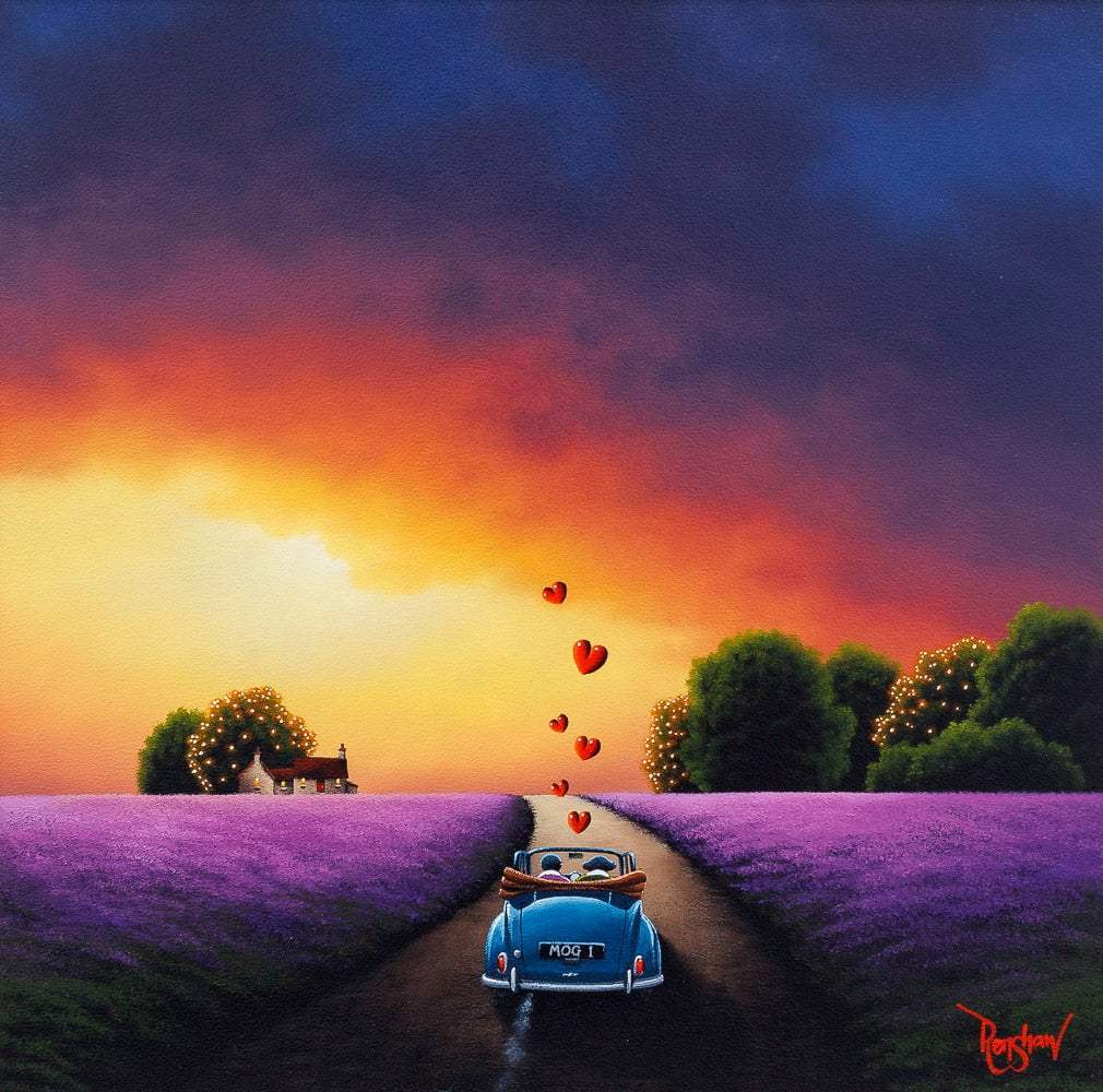 Violet Hill - Original SOLD by artist David Renshaw - Wyecliffe Galleries