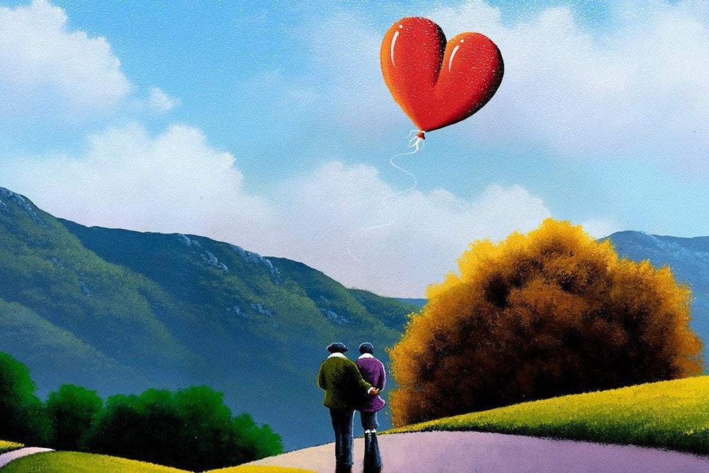 Walking Down Lovers Lane - Original - SOLD by artist David Renshaw - Wyecliffe Galleries