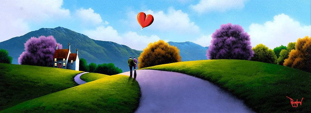 Walking Down Lovers Lane - Original - SOLD by artist David Renshaw - Wyecliffe Galleries