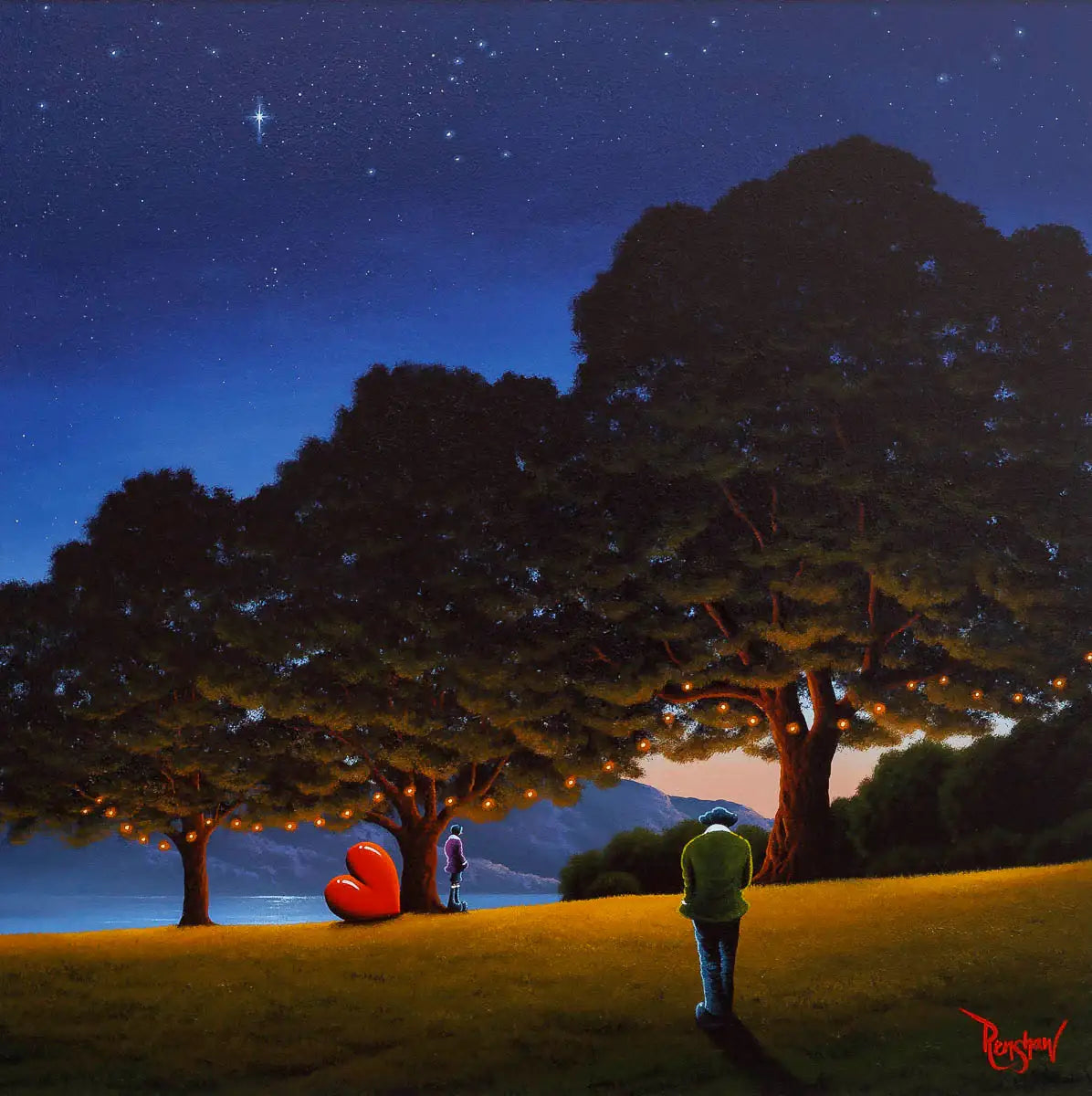Walking To My Love - Original - SOLD by artist David Renshaw - Wyecliffe Galleries