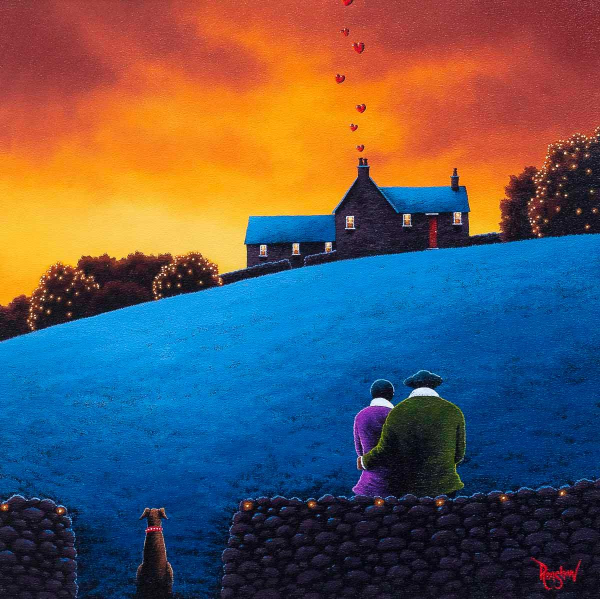 Warming Our Home - Original - SOLD by artist David Renshaw - Wyecliffe Galleries