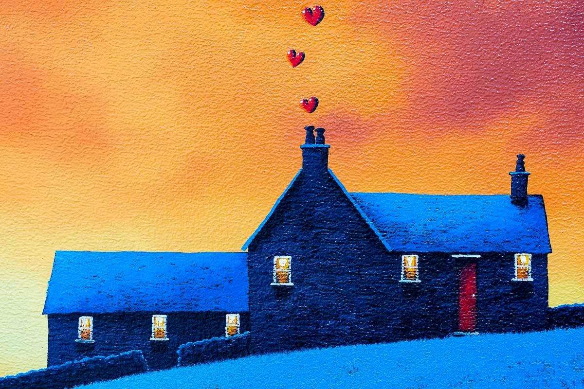 Warming Our Home - Original - SOLD by artist David Renshaw - Wyecliffe Galleries