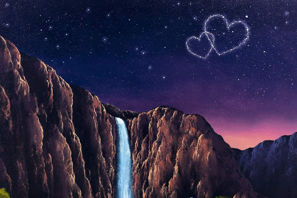 Waterfall Romance - Original - SOLD by artist David Renshaw - Wyecliffe Galleries
