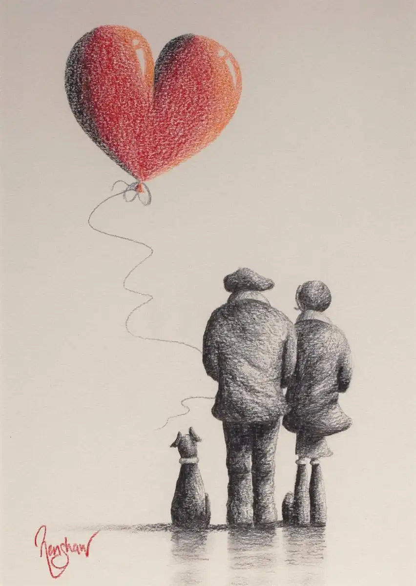 When We're Together - Sketch- SOLD by artist David Renshaw - Wyecliffe Galleries