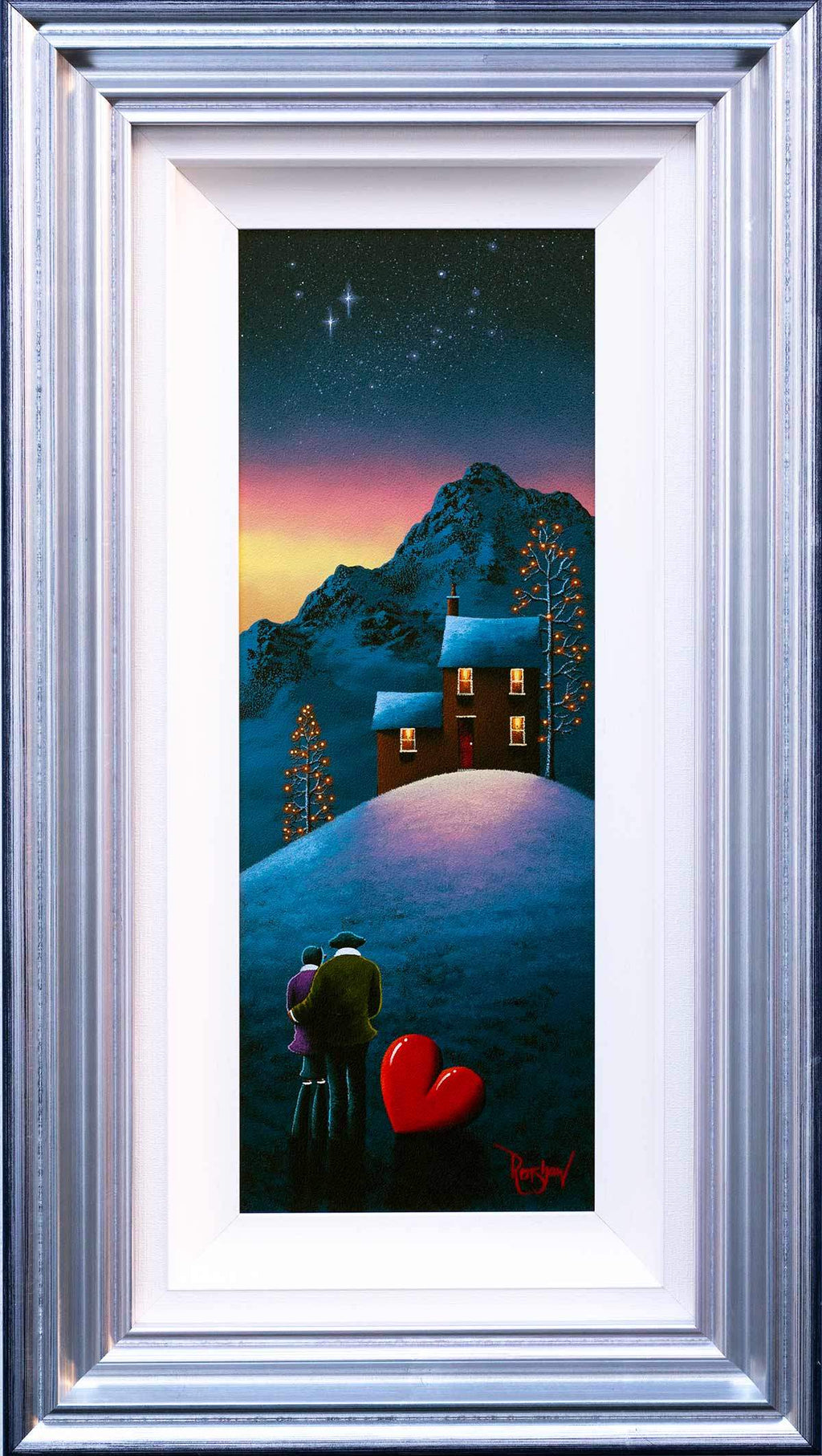Winter Nights With You - Original - SOLD by artist David Renshaw - Wyecliffe Galleries